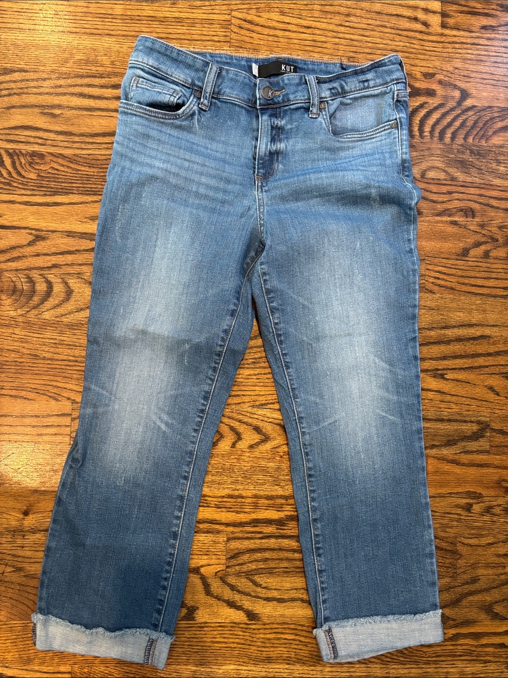 Kut from the Kloth Light Blue Cropped Straight Jeans